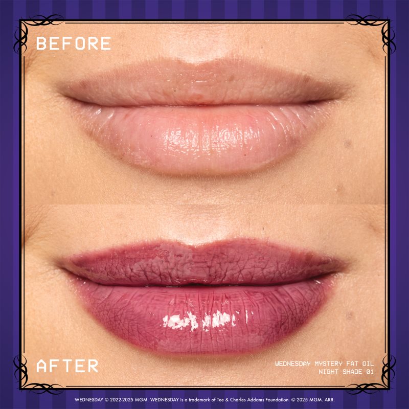 NYX Professional Makeup Wednesday Mystery Lip Oil olej na rty odstín 01 Nightshade 4.8 ml (obrázek 3)