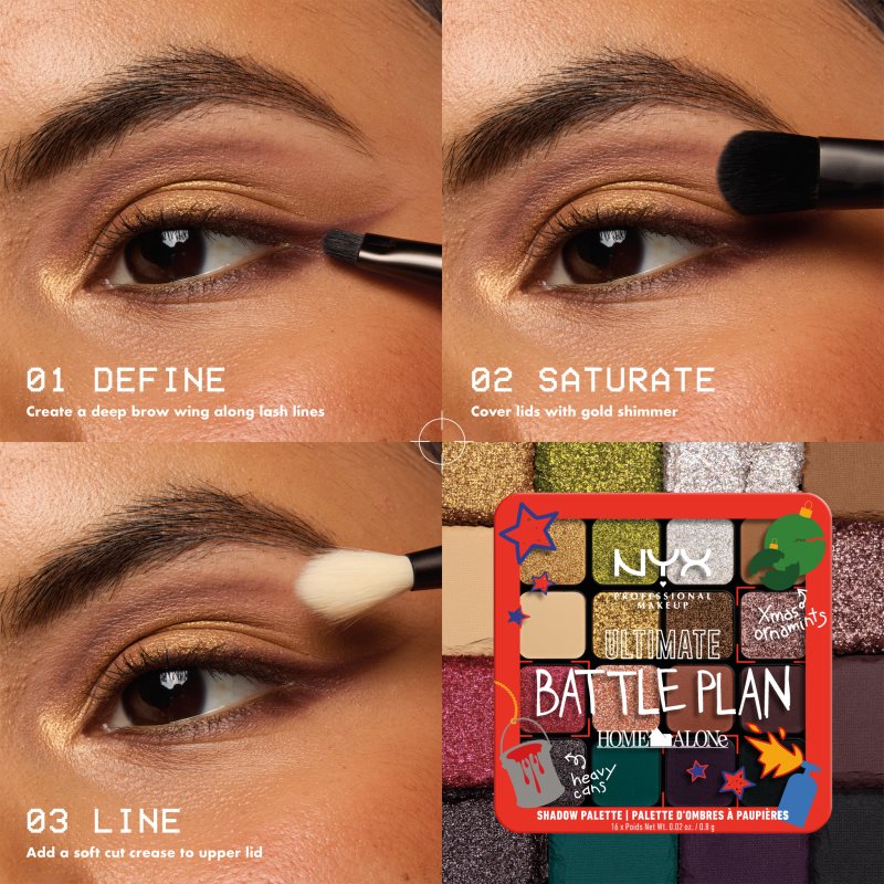 NYX Professional Makeup Home Alone Ultimate Battle Plan Palette De Fards à Paupières Teinte Ultimate Battle Plan 16x0.8 G