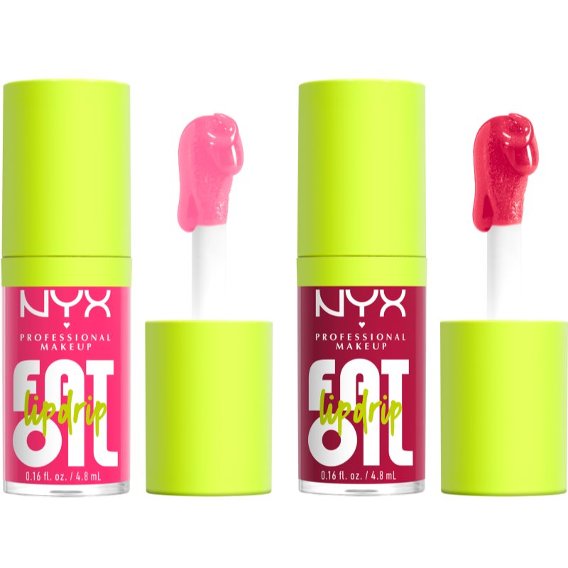 NYX Professional Makeup Home Alone Fat Oil Trio gift set for lips shade Mystery shade 02 1 pc