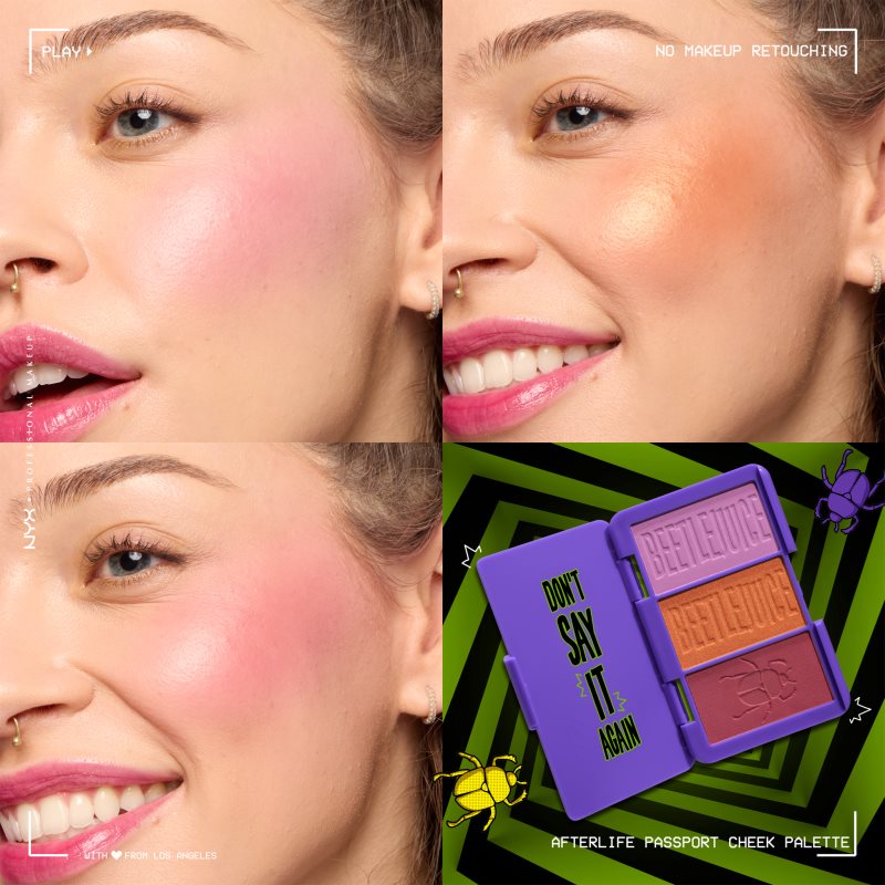NYX Professional Makeup Beetlejuice Afterlife Palette De Blush 3x1,6 G