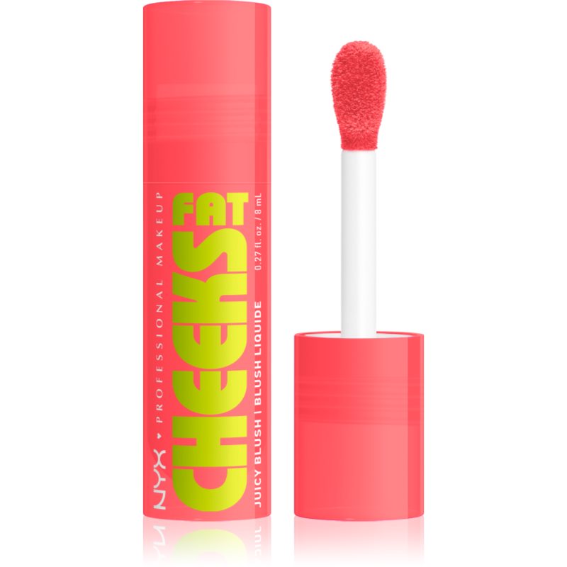 NYX Professional Makeup Fat Cheeks Juicy Blush tekutá tvářenka odstín 05 Peach Plunge 8 ml