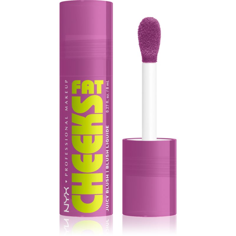 NYX Professional Makeup Fat Cheeks Juicy Blush tekutá tvářenka odstín 08 Blueberry Burst 8 ml