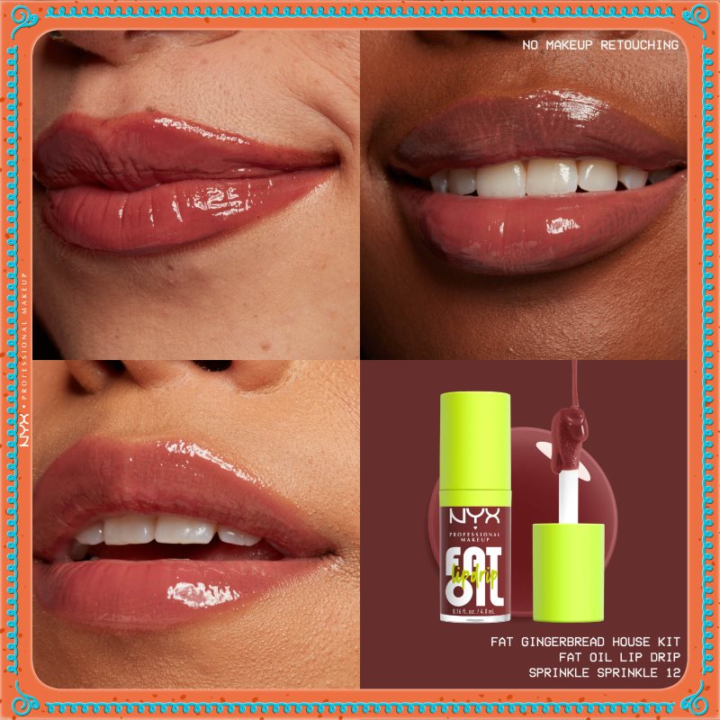 NYX Professional Makeup Gingerbaddie Land Fat Oil sada na rty (obrázek 4)