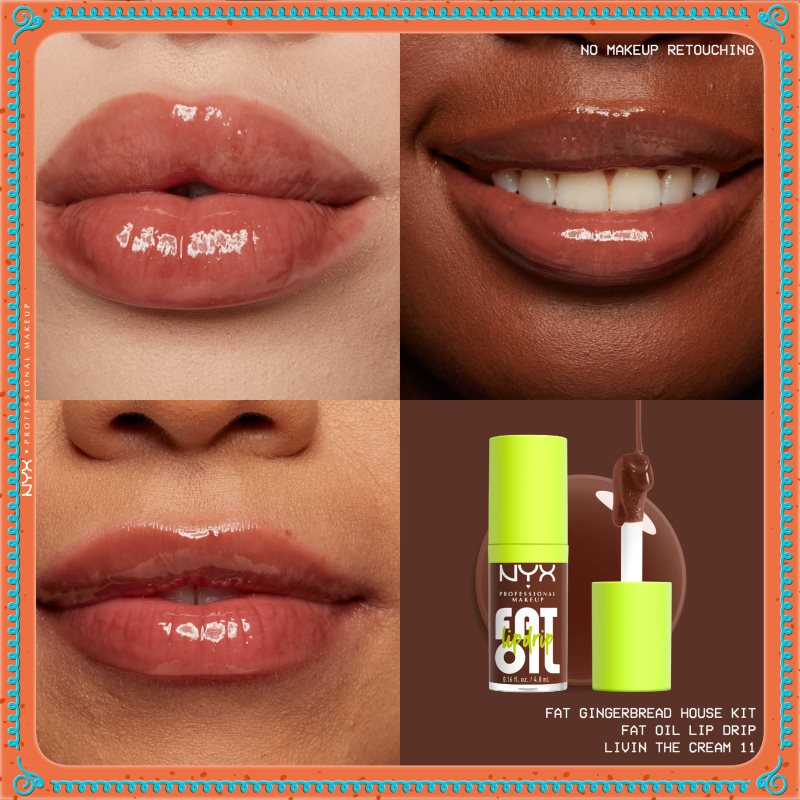 NYX Professional Makeup Gingerbaddie Land Fat Oil sada na rty (obrázek 7)