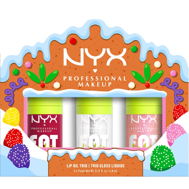NYX Professional Makeup Gingerbaddie Land Fat Oil Geschenkset für Lippen