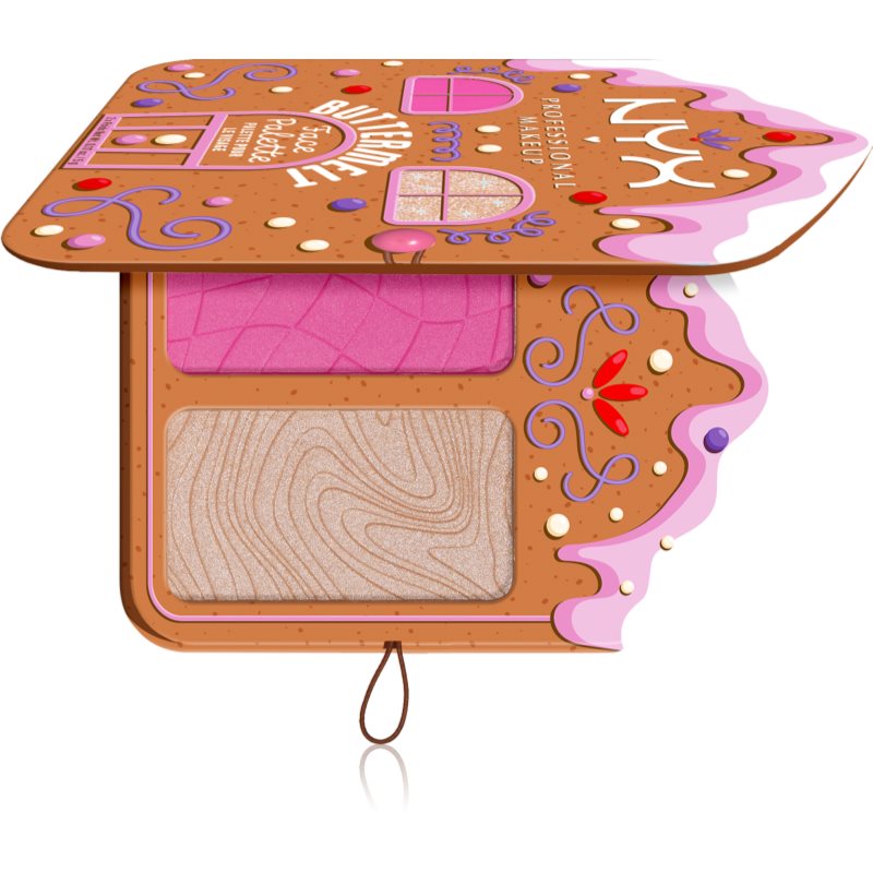 NYX Professional Makeup Gingerbaddie Land Buttermelt Rouge- und Highlighter-Palette Farbton Light/Medium 1 St.