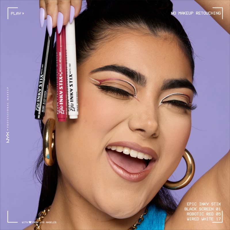 NYX Professional Makeup Epic Inky Stix gelové oční linky odstín 01 Black Screen 1 g (obrázek 9)