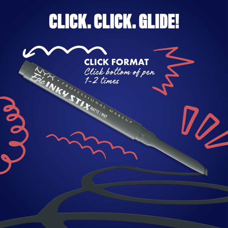 NYX Professional Makeup Epic Inky Stix gelové oční linky odstín 15 Off-Grid Grey 1 g (obrázek 6)