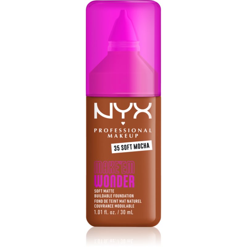 NYX Professional Makeup Make ‘Em Wonder fondotinta opacizzante leggero colore 35 Soft Mocha 30 ml