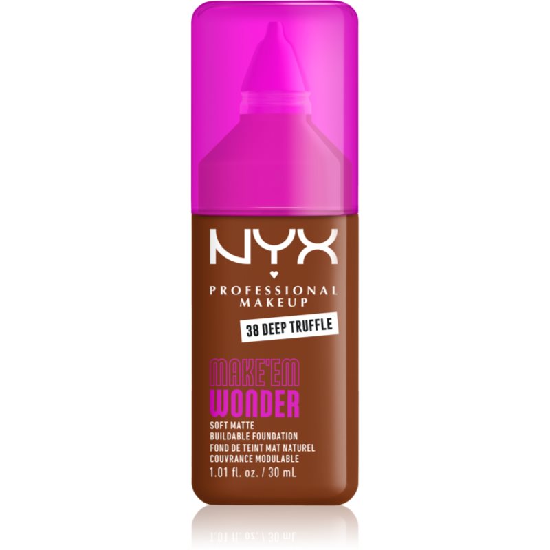 NYX Professional Makeup Make ‘Em Wonder leichtes mattierendes Make-up Farbton 38 Deep Truffle 30 ml