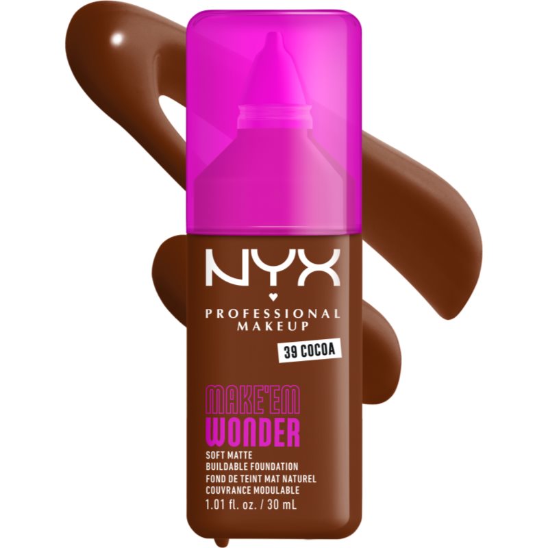 Thumbnail - NYX Professional Makeup Make ‘Em Wonder leichtes mattierendes Make-up Farbton 39 Cocoa 30 ml
