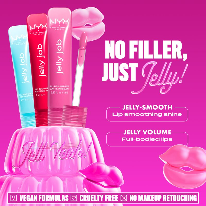 NYX Professional Makeup Jelly Job žiarivý lesk na pery so zväčšujúcim efektom odtieň Jelly Squeeze 7.5 ml