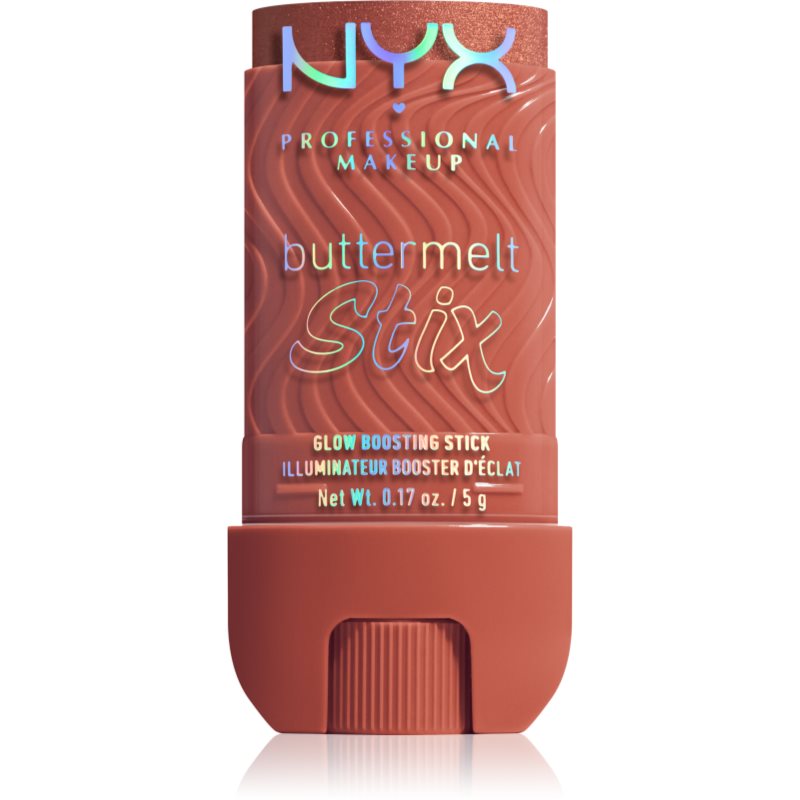 NYX Professional Makeup Buttermelt Glow Stix rozjasňujúca tyčinka odtieň 13 Left On Melt 5 g