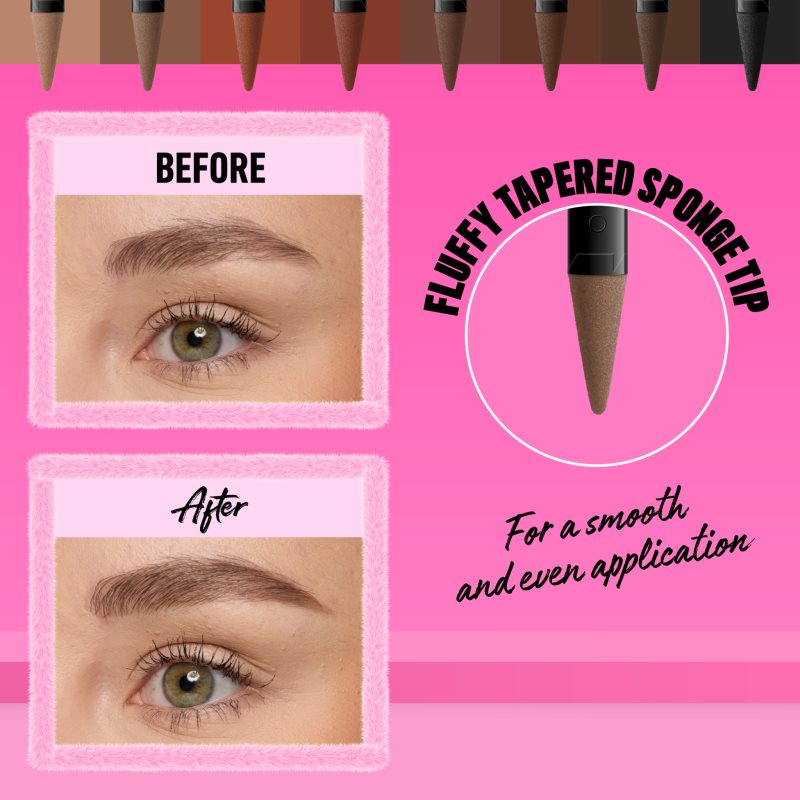 NYX Professional Makeup Fluff & Snatch Augenbrauenstift mit Pudereffekt Farbton Ash Blonde 1 g (Bild 6)