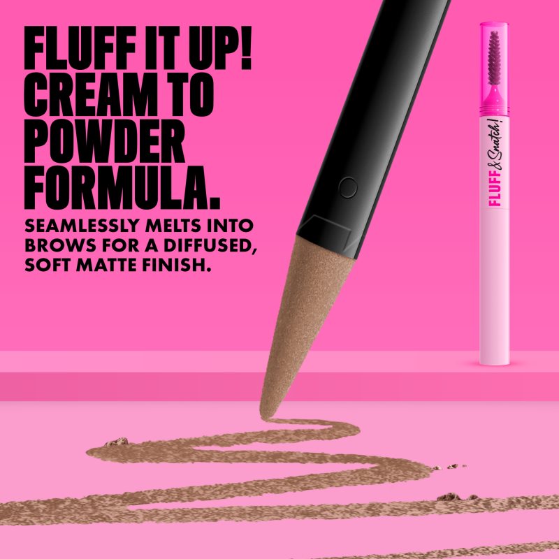NYX Professional Makeup Fluff & Snatch Augenbrauenstift mit Pudereffekt Farbton Ash Blonde 1 g (Bild 8)