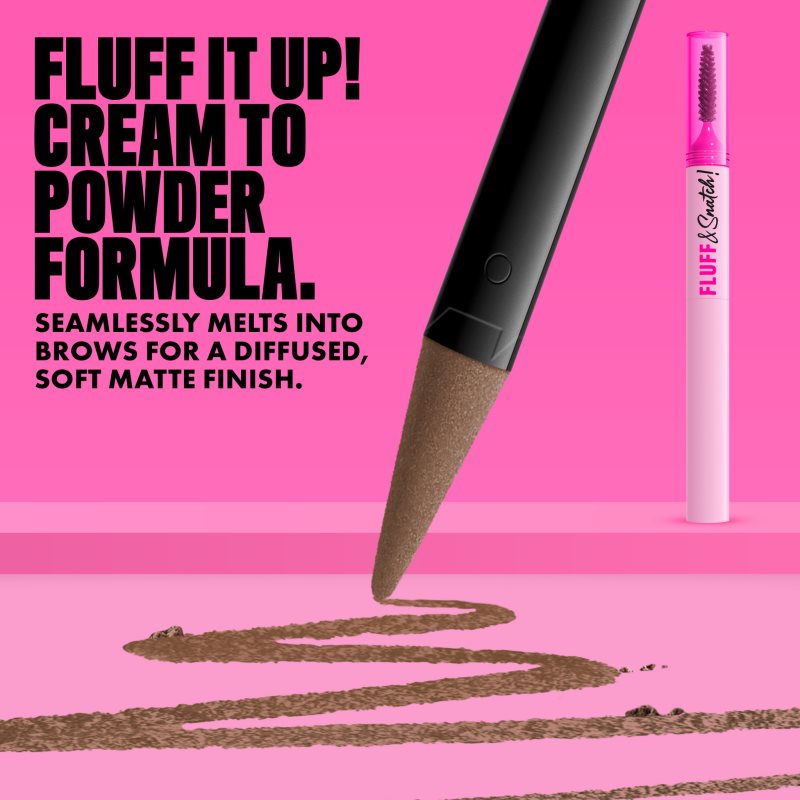 NYX Professional Makeup Fluff & Snatch Augenbrauenstift mit Pudereffekt Farbton Taupe 1 g (Bild 6)