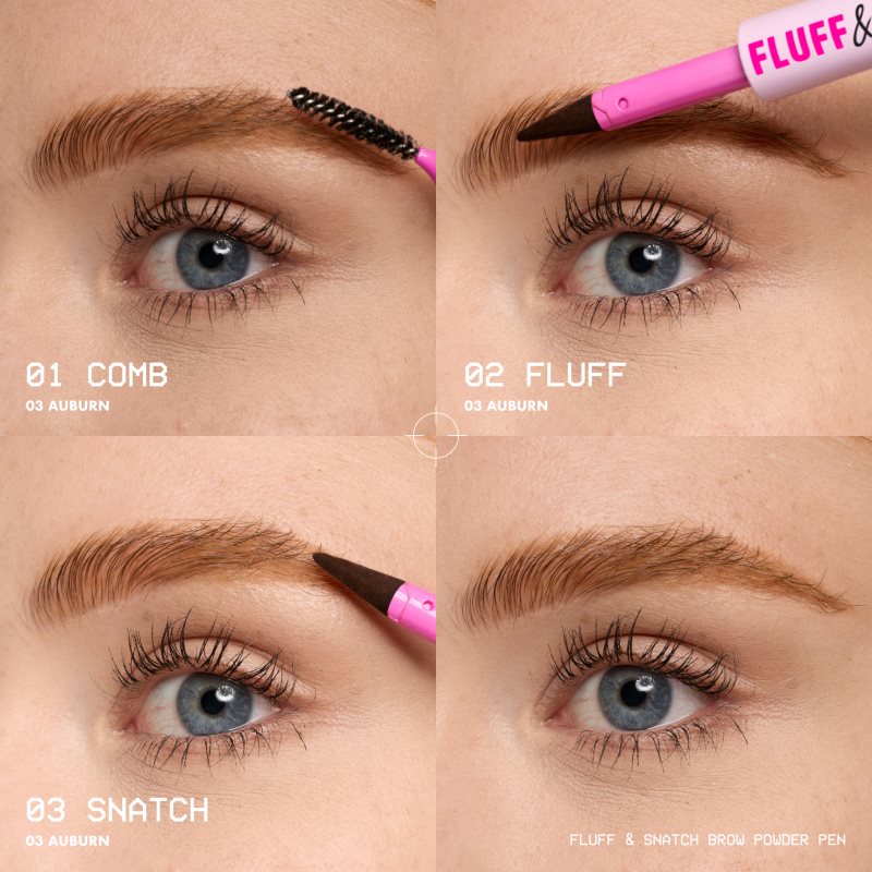 NYX Professional Makeup Fluff & Snatch Augenbrauenstift mit Pudereffekt Farbton Taupe 1 g (Bild 10)