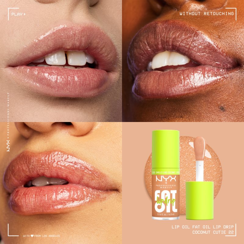NYX Professional Makeup Fat Oil Lip Drip olej na pery odtieň Coconut Cutie 4.8 ml (obrázok 7)