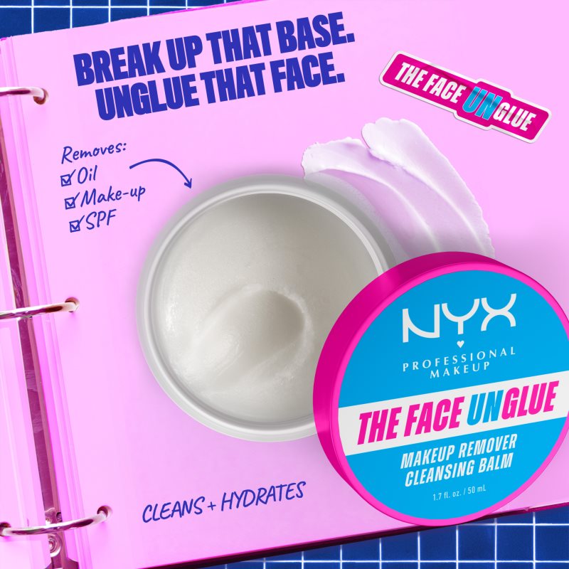 NYX Professional Makeup The Face Unglue odličovací a čistiaci balzam s bambuckým maslom 50 ml