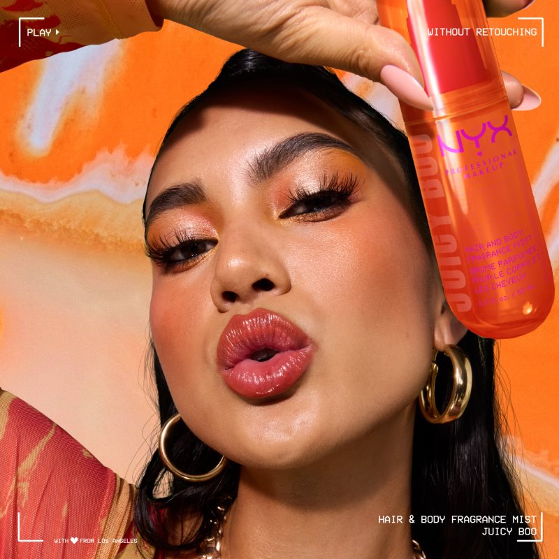 NYX Professional Makeup Fat Oil Body parfumovaná hmla na vlasy a telo s vôňou Juicy Boo 80 ml