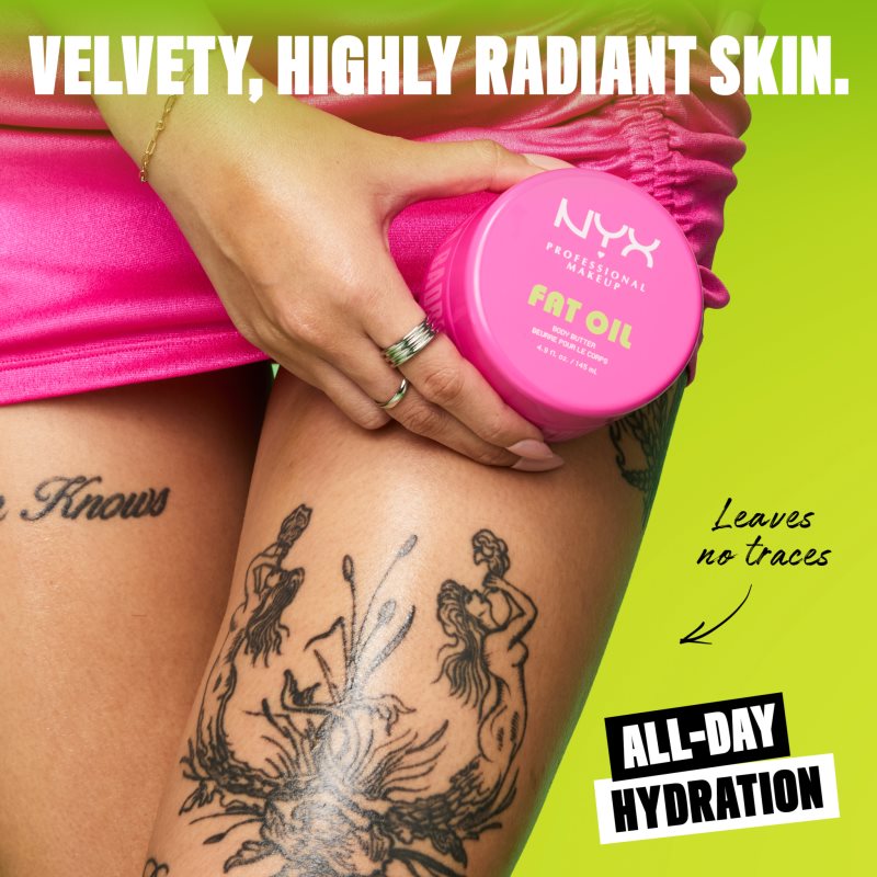 NYX Professional Makeup Fat Oil Body šľahané telové maslo s hydratačným účinkom s vôňou Suga Baddie 145 ml (obrázok 5)