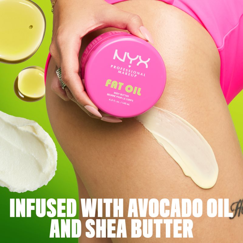 NYX Professional Makeup Fat Oil Body šľahané telové maslo s hydratačným účinkom s vôňou Suga Baddie 145 ml (obrázok 6)