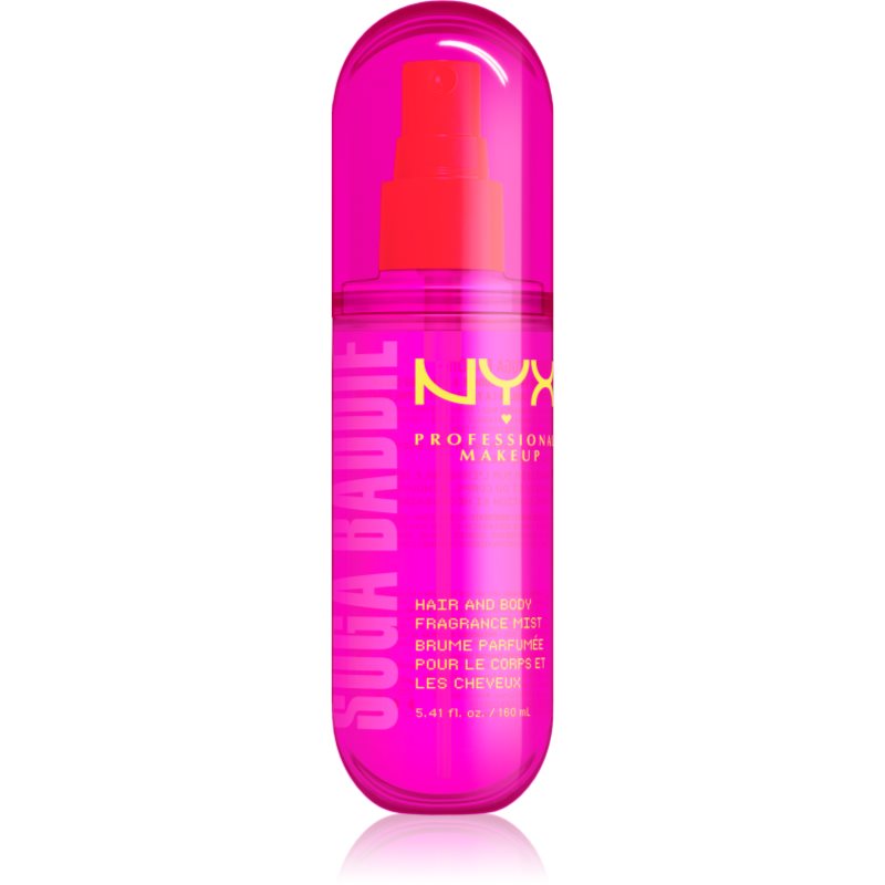 NYX Professional Makeup Fat Oil Body parfümierter Sprühnebel für haare und körper mit Duft Suga Baddie 160 ml