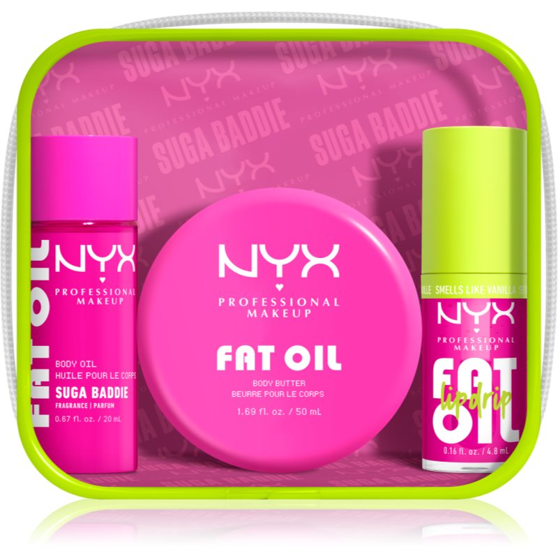 NYX Professional Makeup Fat Oil Body set per il corpo con profumazione Suga Baddie 3 pz