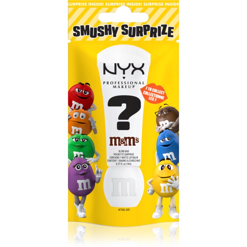 NYX Professional Makeup Smushy Surprize M&M's balsamo labbra effetto opaco colore Surprize 8 ml