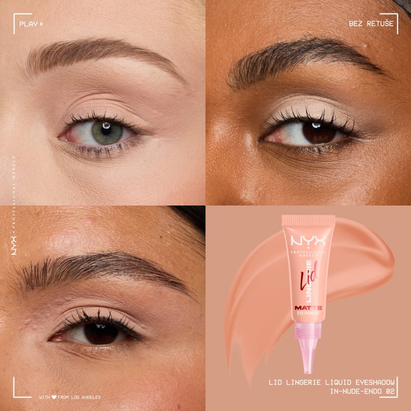 NYX Professional Makeup Lid Lingerie krémové očné tiene odtieň In-Nude-Endo 6 ml (obrázok 4)
