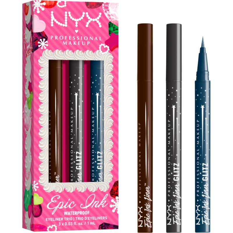 NYX Professional Makeup Epic Ink Xmas Set coffret para olhos 3 un.