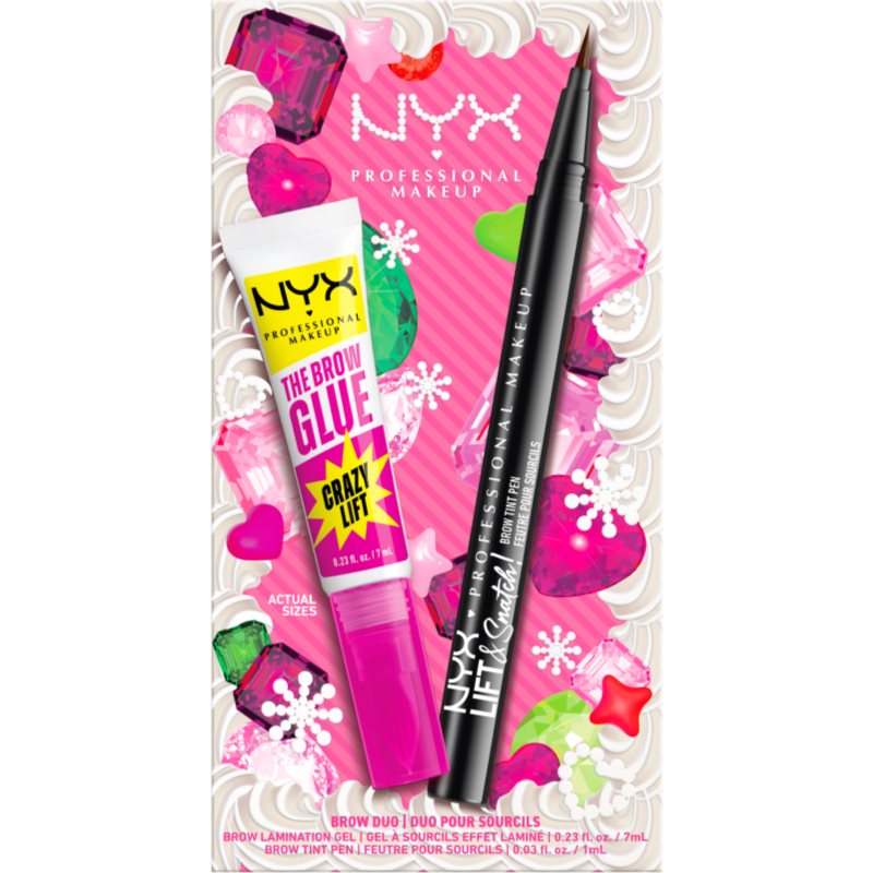 NYX Professional Makeup Brow Duo lote de regalo de cejas tono 02 2 ud