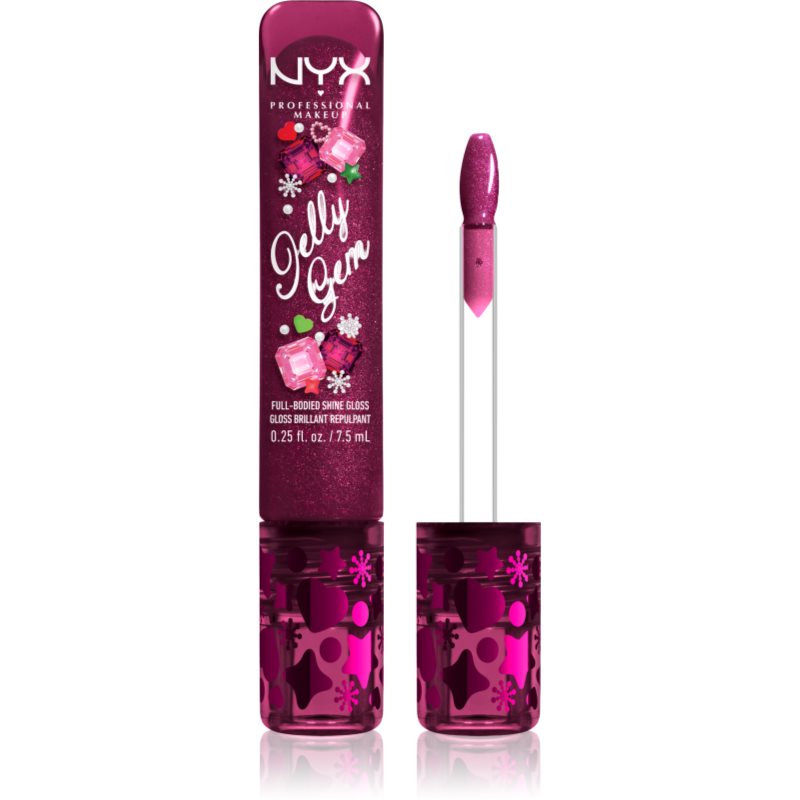 NYX Professional Makeup Jelly Gem Lipgloss XMAS sijaj za ustnice odtenek 02 Fuchsia 7.5 ml