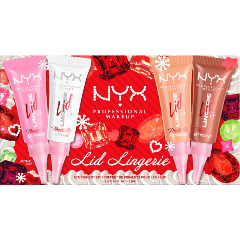 NYX Professional Makeup Lid Lingerie Xmas coffret para olhos 4 un.