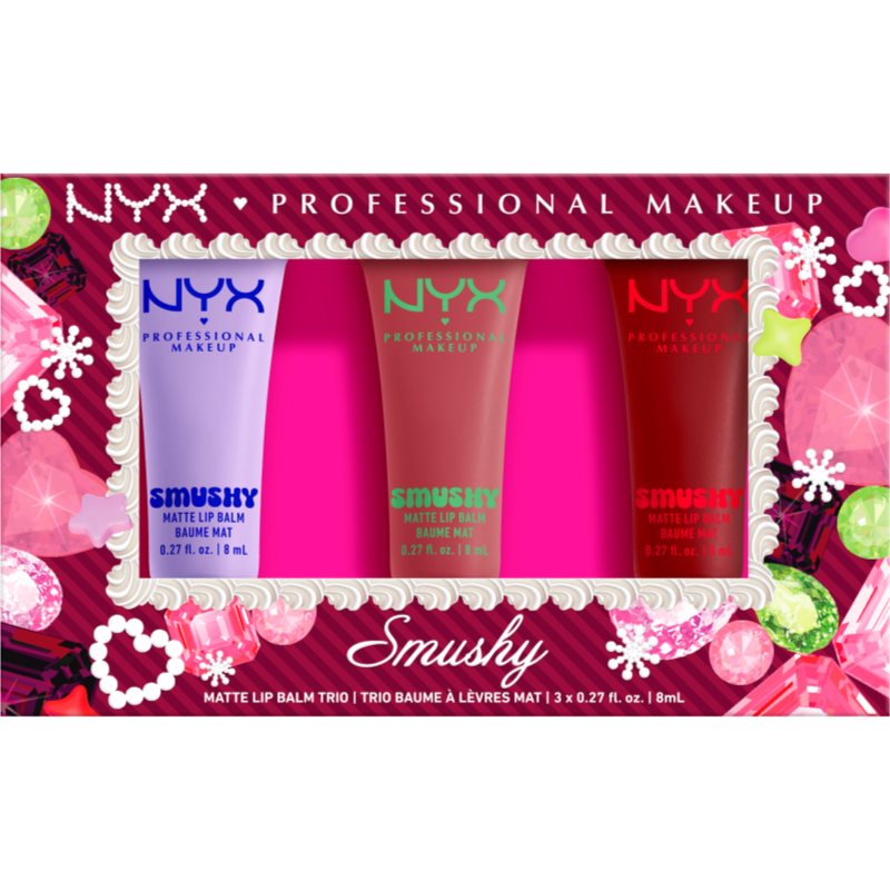 NYX Professional Makeup Smushy Xmas coffret para lábios 3 un.