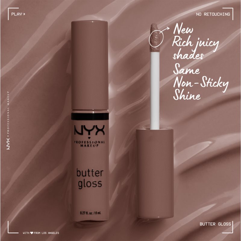 NYX Professional Makeup Butter Gloss Lip Gloss Shade 05 Créme Brulee 8 Ml