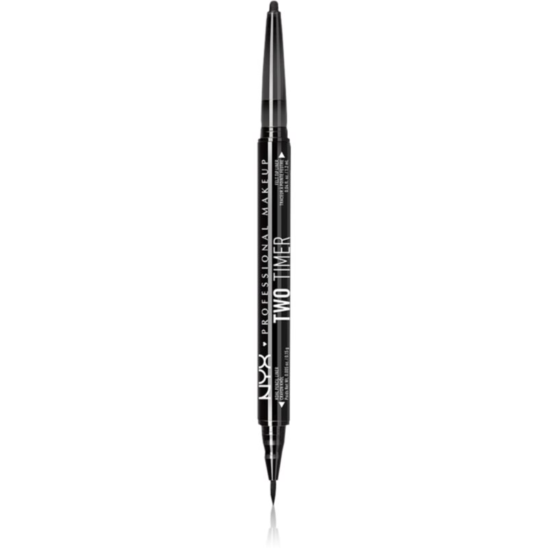 

NYX Professional Makeup Two Timer контурний олівець для очей 2 в 1 відтінок 01 Jet Black