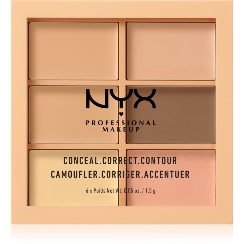 

NYX Professional Makeup Conceal. Correct. Contour палетка для корекції обличчя відтінок 01 Light 6 x 1,5 гр