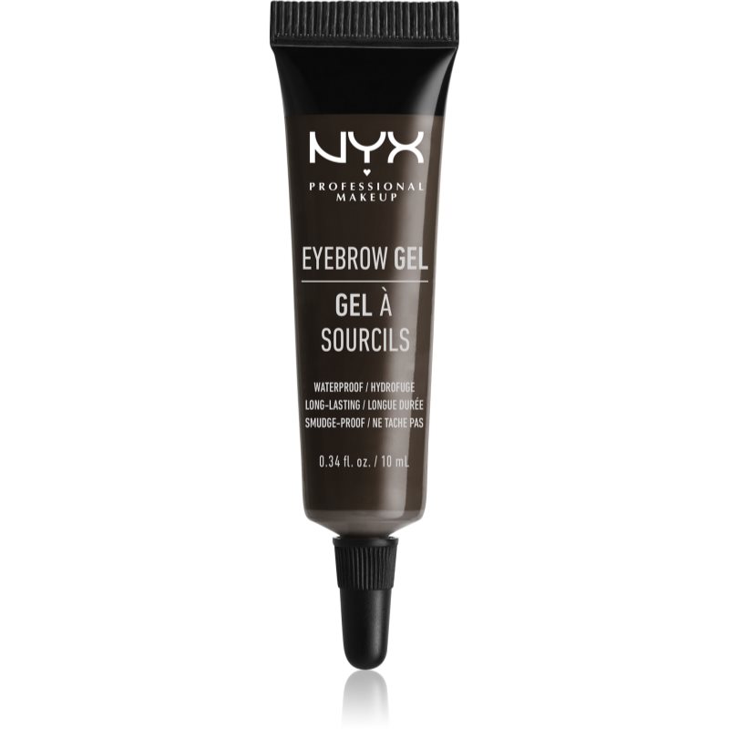 E-shop NYX Professional Makeup Eyebrow Gel voděodolný gel na obočí odstín 05 Black 10 ml