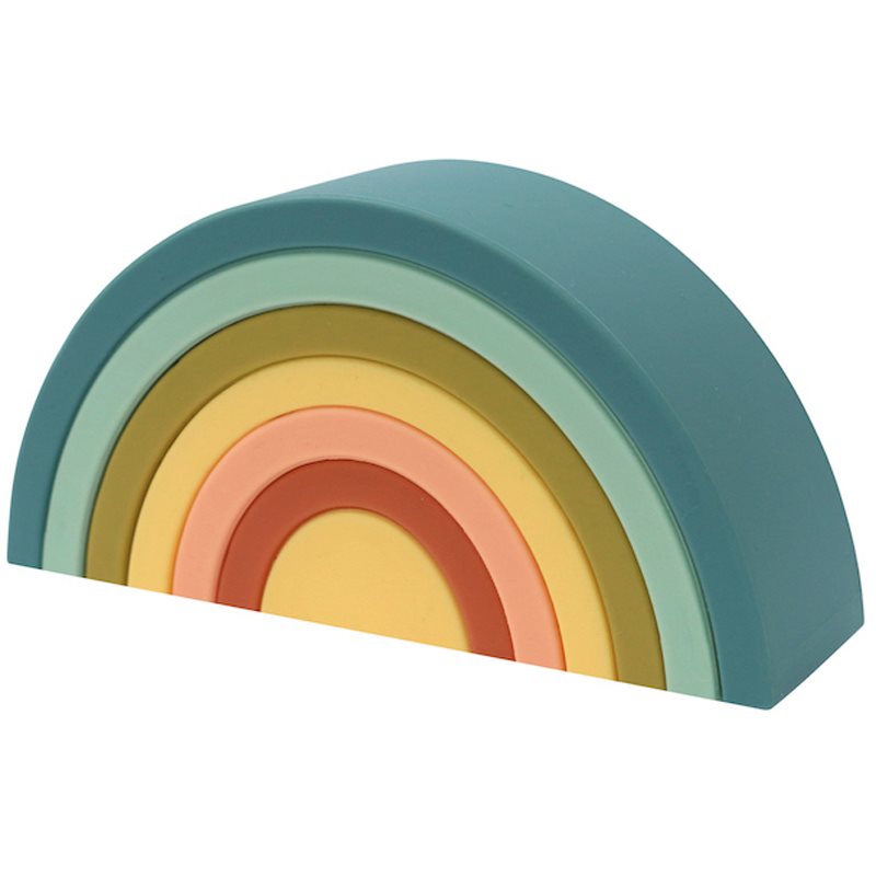 O.B Designs Silicone Rainbow Stacker skladacia dúha Blueberry 10m+ 1 ks