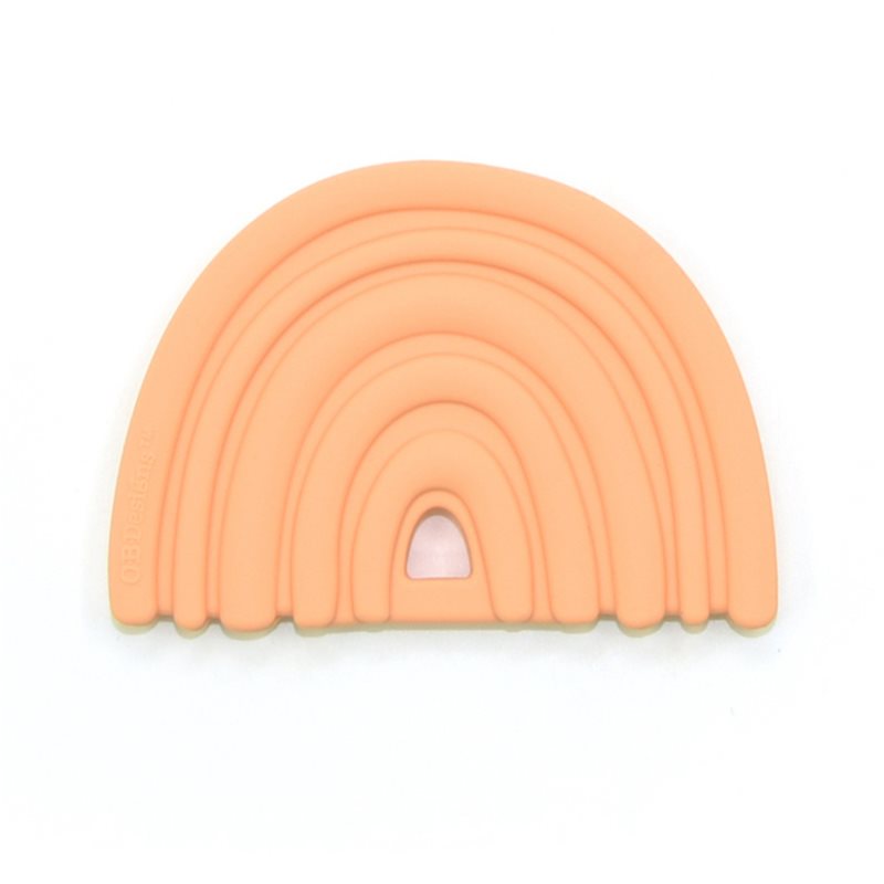 O.B Designs Rainbow Teether hryzadielko Peach 3m+ 1 ks