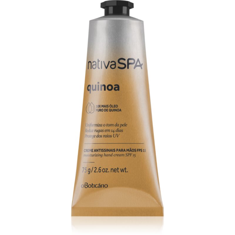 Photos - Cream / Lotion Nativa SPA Nativa SPA Quinoa moisturising hand cream SPF 15 75 g