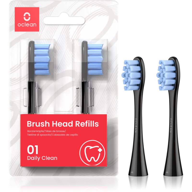 Oclean Brush Head Standard Clean P2S5 nadomestne glave za zobno ščetko Black 2 kos