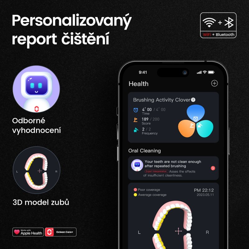 Oclean X Ultra S Black Sonic Toothbrush Black 1 Pc