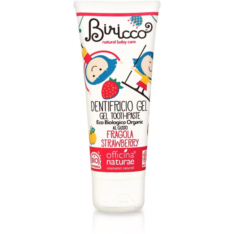 Officina Naturae Biricco Toothpaste For Children Flavour Strawberry 75 Ml