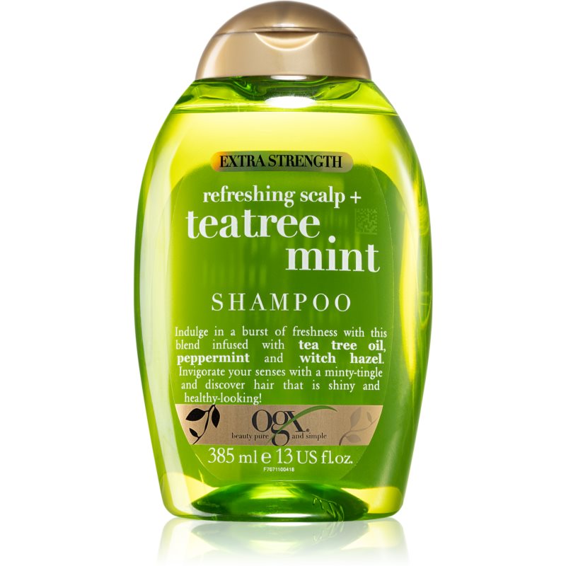 OGX Teatree Mint Extra Strenght gaivinamasis šampūnas 385 ml