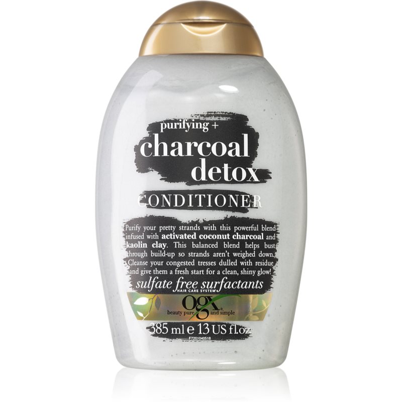 OGX Charcoal Detox очищаючий кондиціонер для слабкого волосся 385 мл