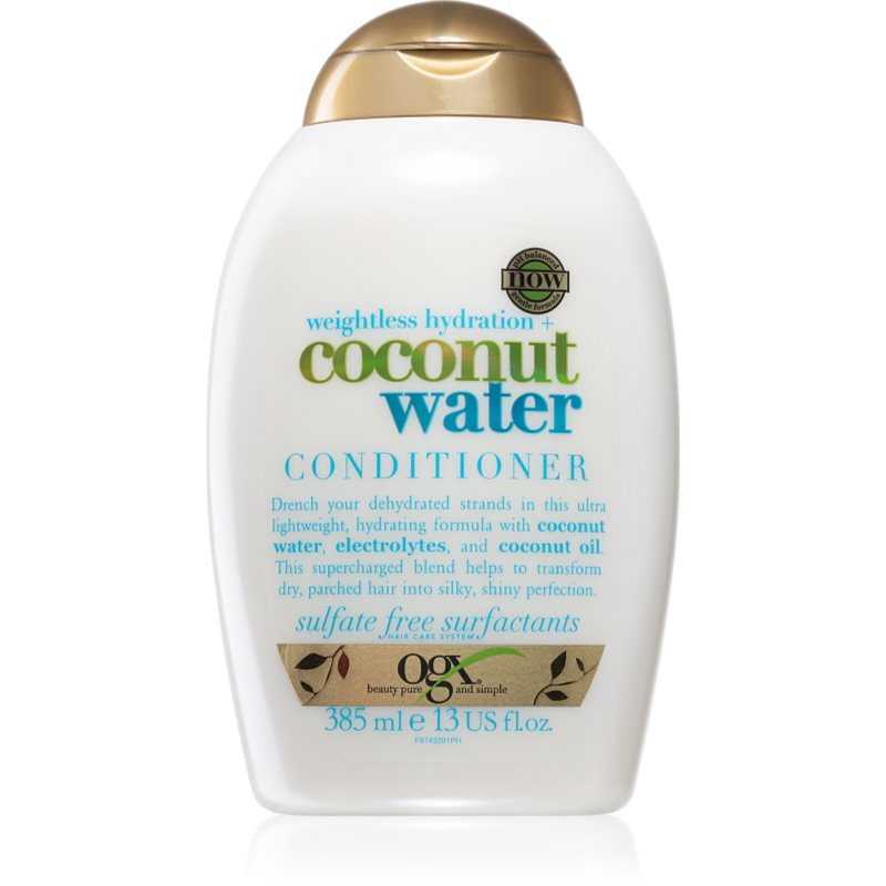 OGX Coconut Water feuchtigkeitsspendender Conditioner für trockenes Haar 385 ml