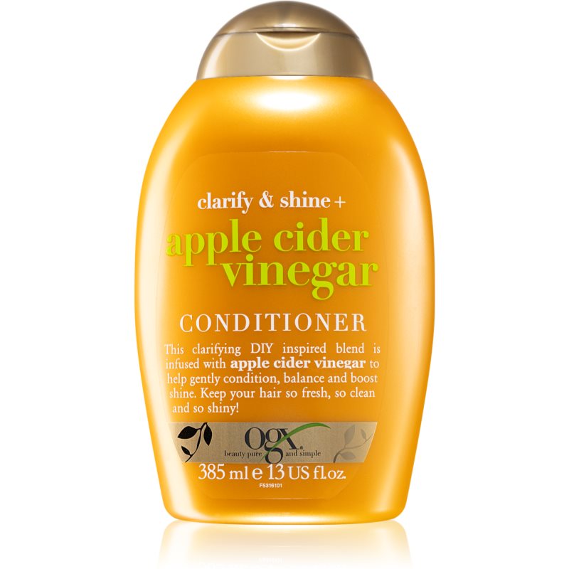 OGX Apple Cider Vinegar valomasis kondicionierius plaukų blizgesiui ir švelnumui užtikrinti 385 ml
