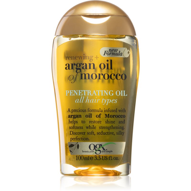 OGX Argan Oil Of Morocco maitinamasis aliejus plaukų blizgesiui ir švelnumui užtikrinti 100 ml